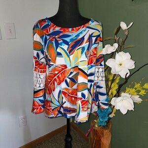 Studio Works Bell Sleeve With Lace Plus Size